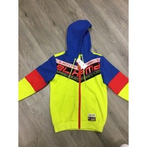 BLACK PYRAMID BY CHRIS BROWN YELLOW MULTICOLOR ZIPPER JACKET SIZE LARGE KIDS NEW